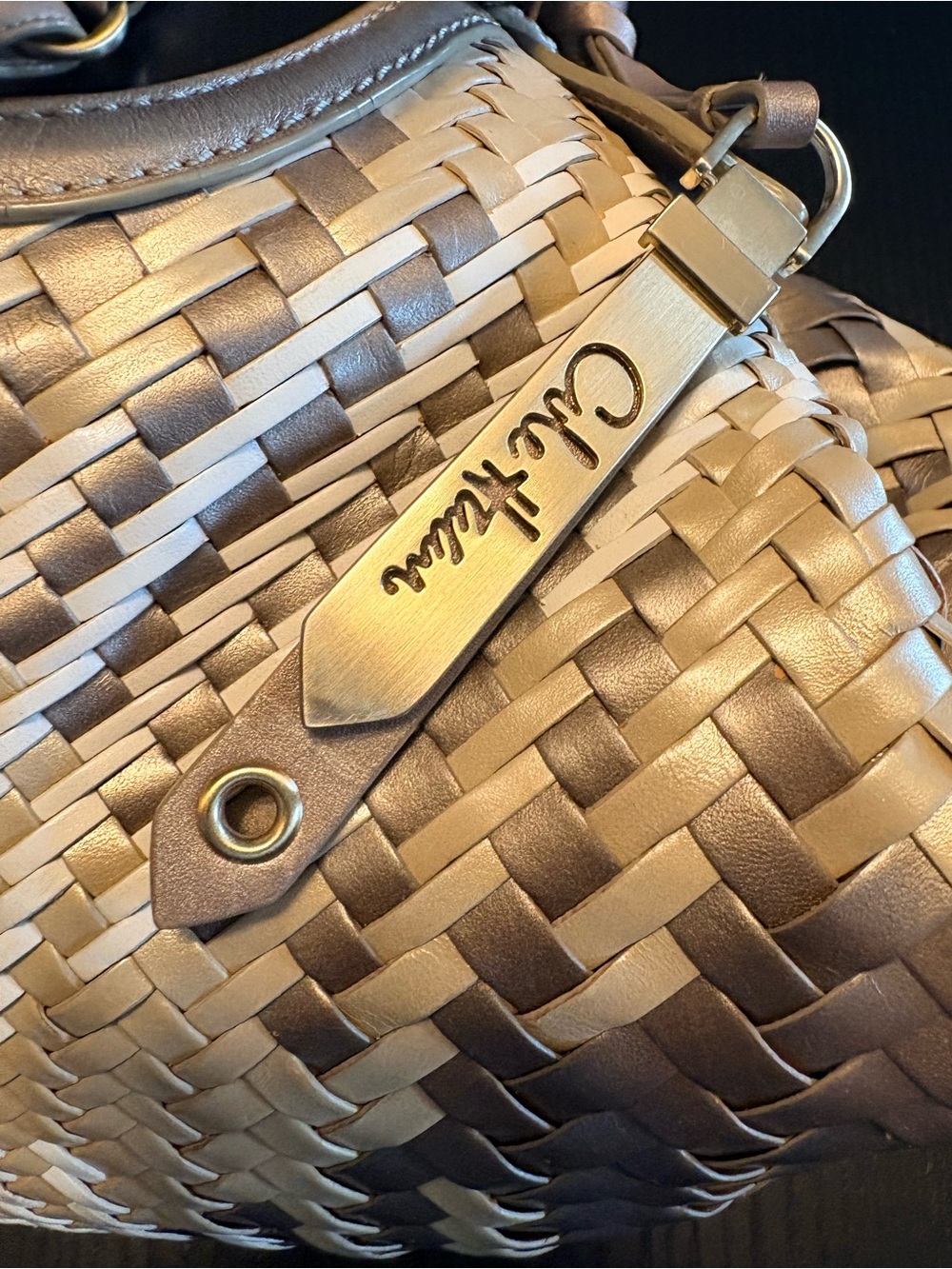 Cole Haan Woven Ombre Shoulder Bag with Dust Cover - Picture 4 of 15